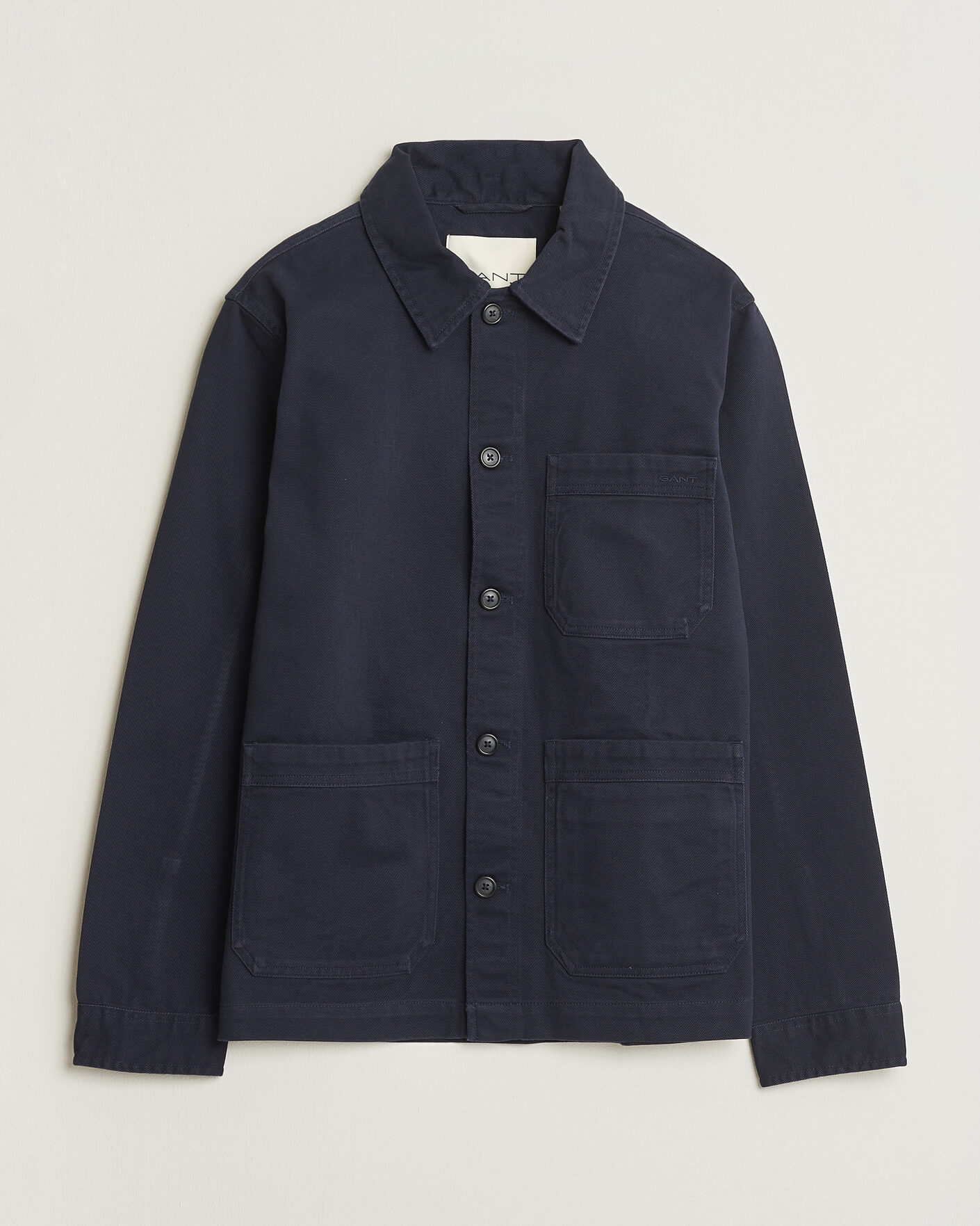 Heren | Overhemden | Gant | Regular Fit Brushed Twill Overshirt Evening Blue