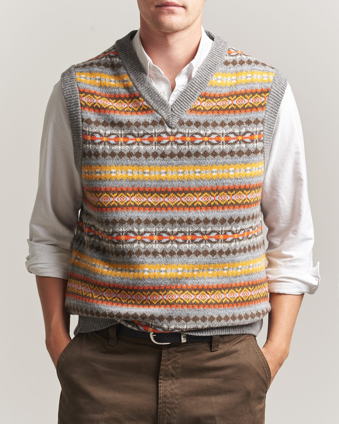 Homme | Pulls Et Tricots | Gant | Wool Knitted Fairisle Vest Multi