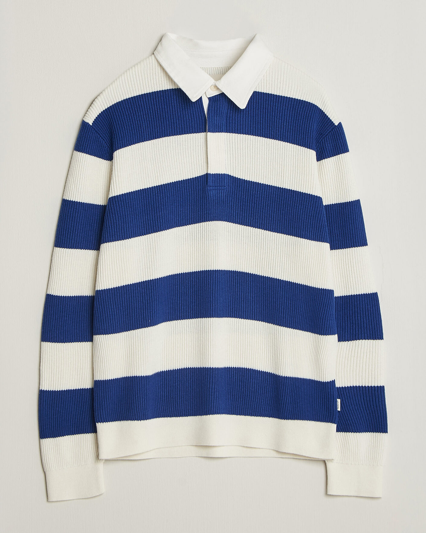 Heren | Truien | Gant | Cotton/Merino Knitted Striped Rugger Cream