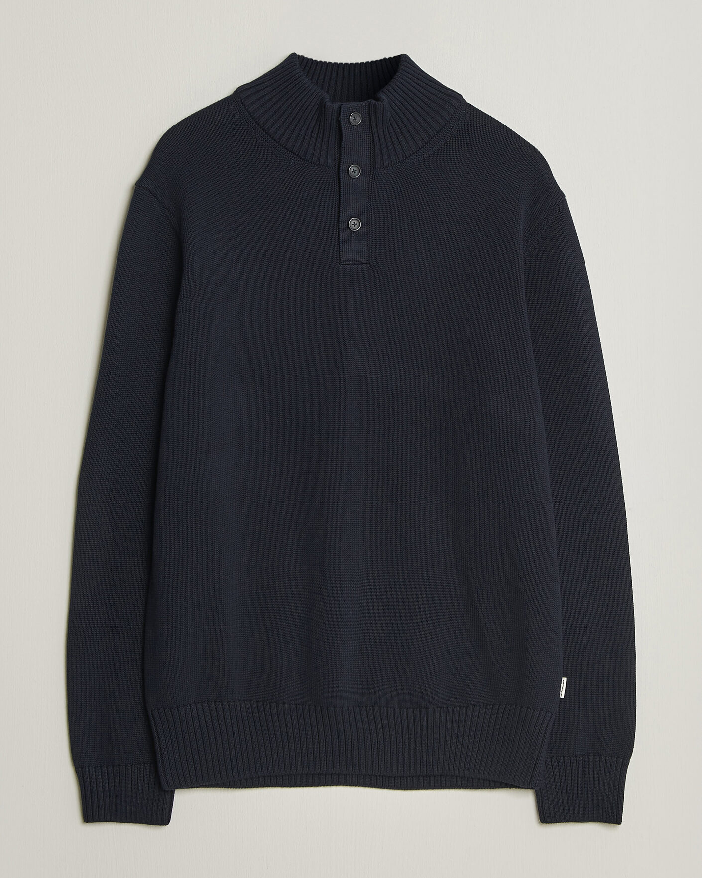 Homme | Pulls Et Tricots | Gant | Supima Cotton Half Buttoned Neck Evening Blue