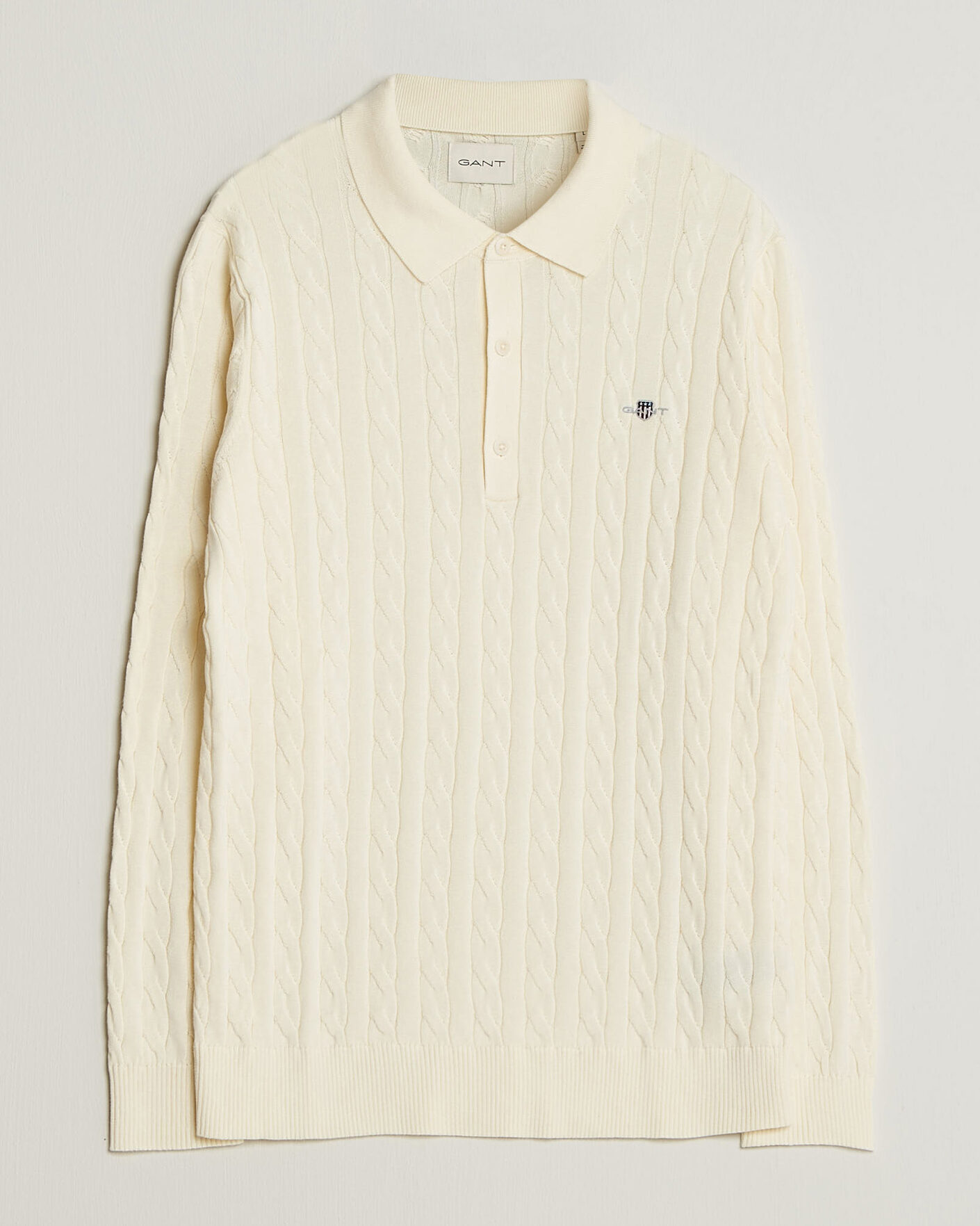 Homme | Pulls Et Tricots | Gant | Cotton Cable Polo Cream