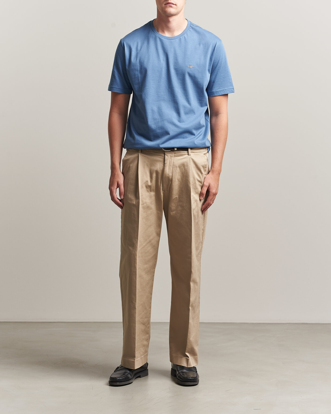 Heren | T-shirts | Gant | The Original T-Shirt Blue Horizon