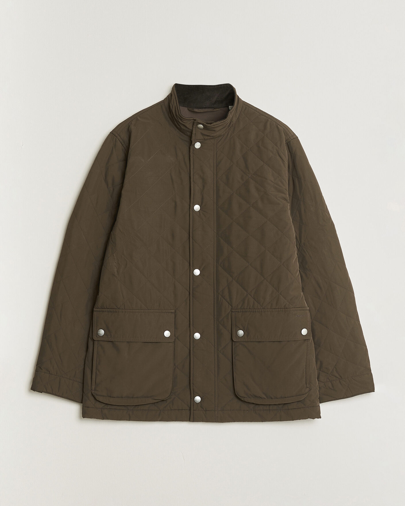 Heren | Jassen | Gant | Classic Quilted Mid Jacket Black Brown
