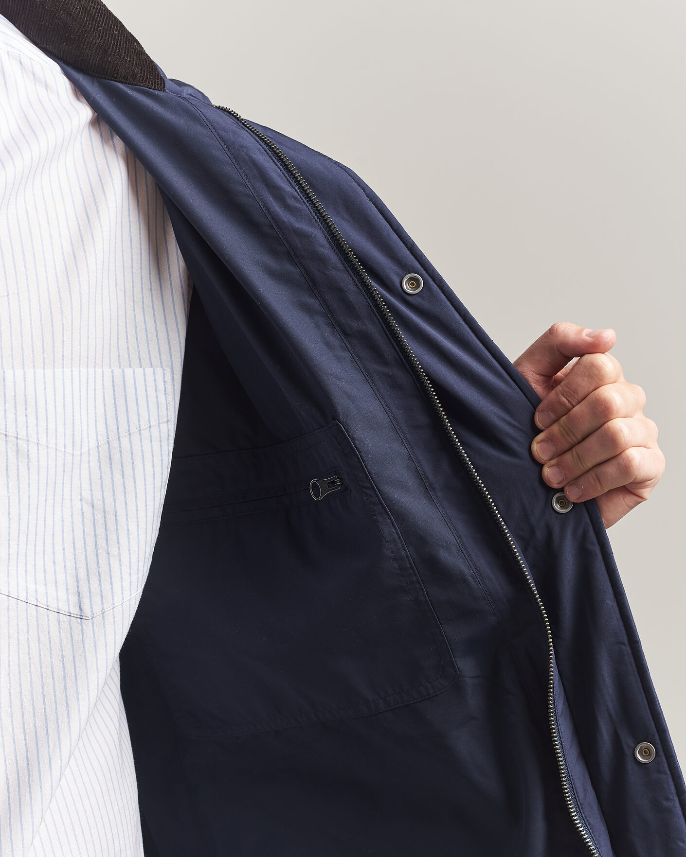 Heren | Jassen | Gant | Classic Quilted Mid Jacket Evening Blue