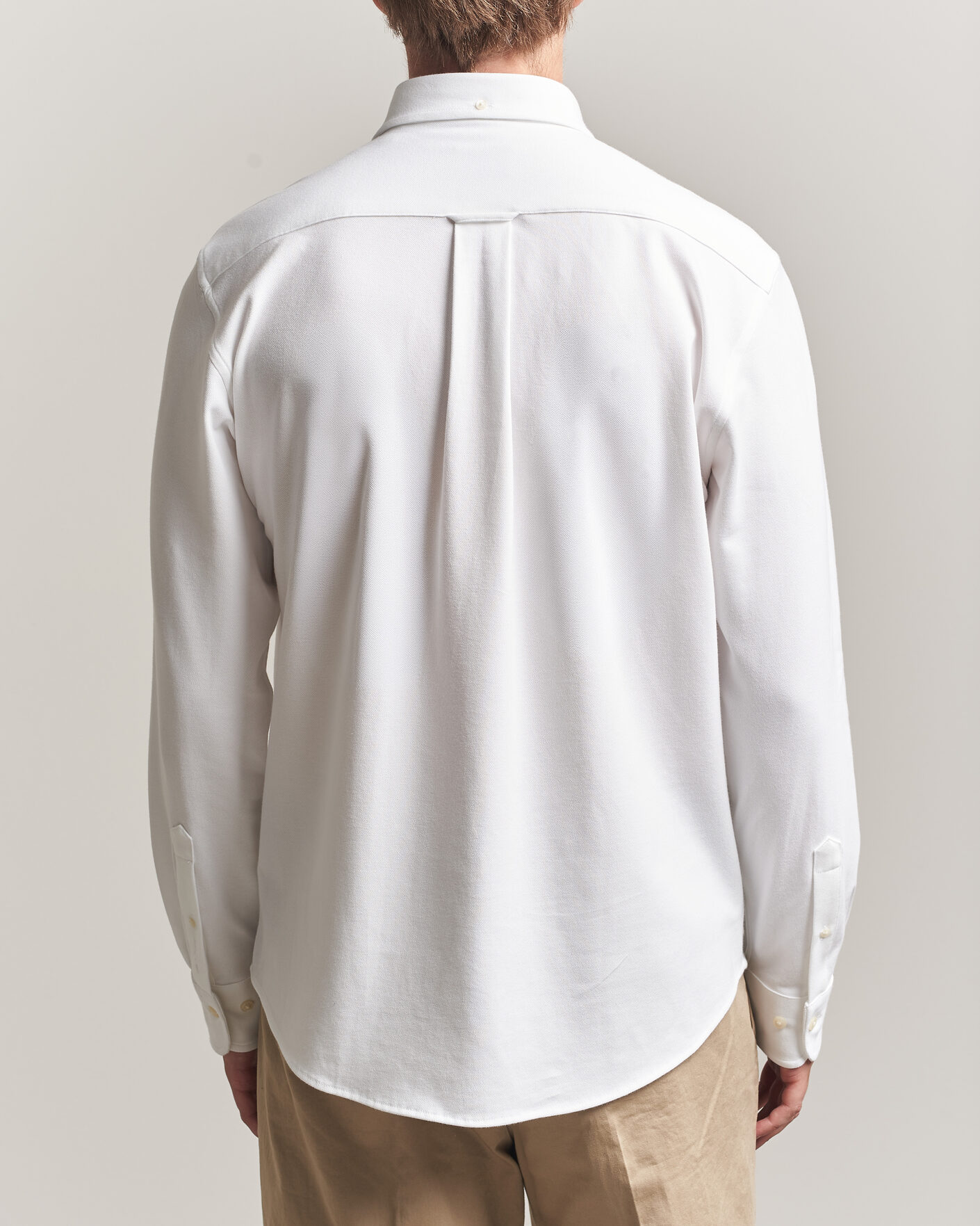 Homme | Chemises | Gant | Regular Fit Jersey Pique Shirt White