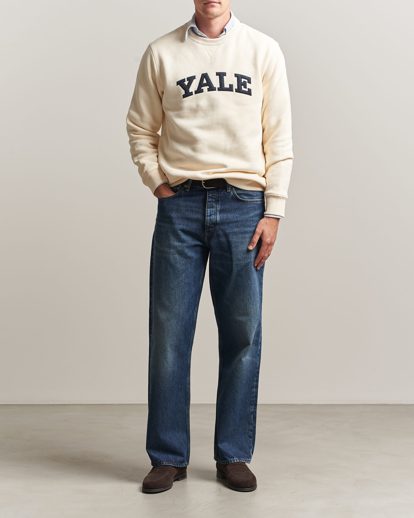 Heren | Truien | Gant | YALE Crew Neck Sweatshirt Cream