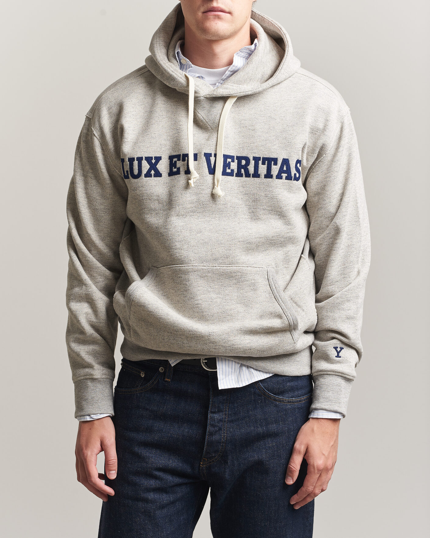 Heren | Truien | Gant | YALE Hoodie Grey Melange