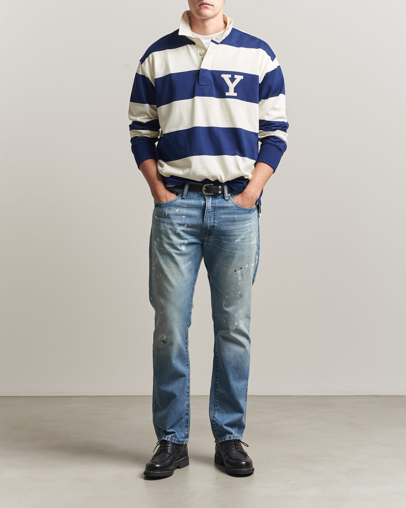 Homme | Pulls Et Tricots | Gant | YALE Striped Heavy Rugger Rich Navy