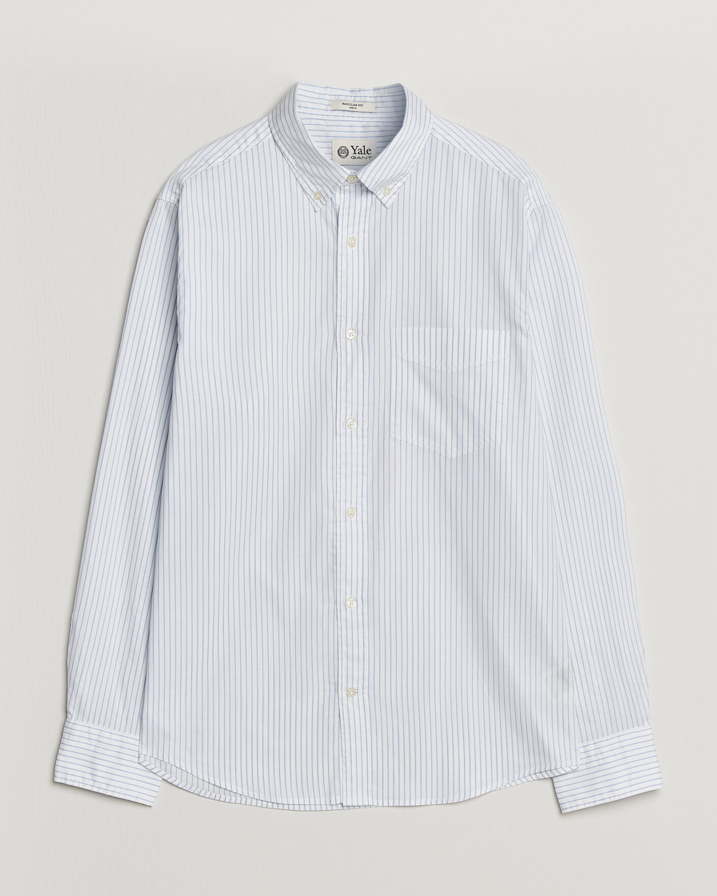 Homme | Chemises | Gant | YALE Regular Fit Striped Oxford Shirt Light Blue
