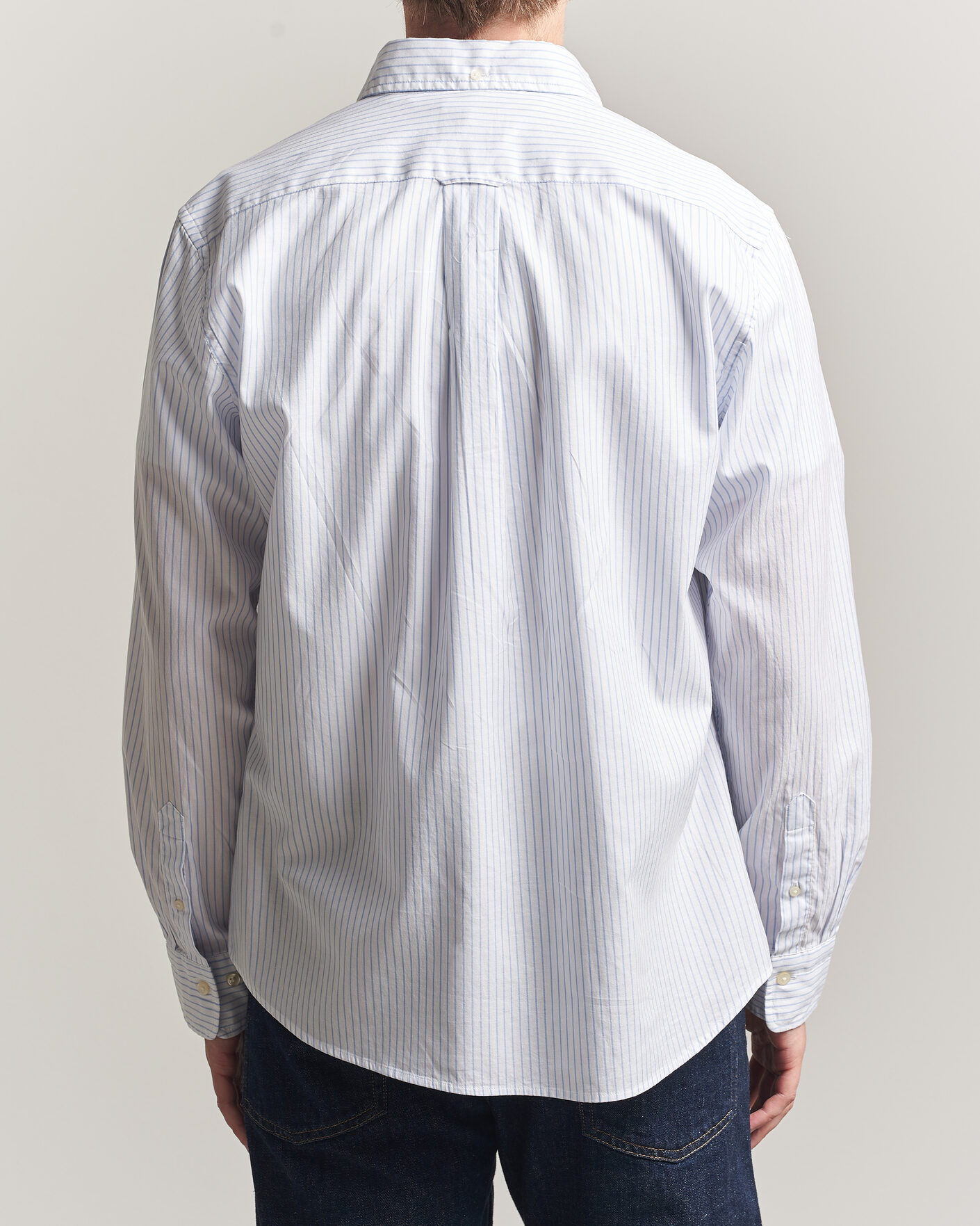 Homme | Chemises | Gant | YALE Regular Fit Striped Oxford Shirt Light Blue