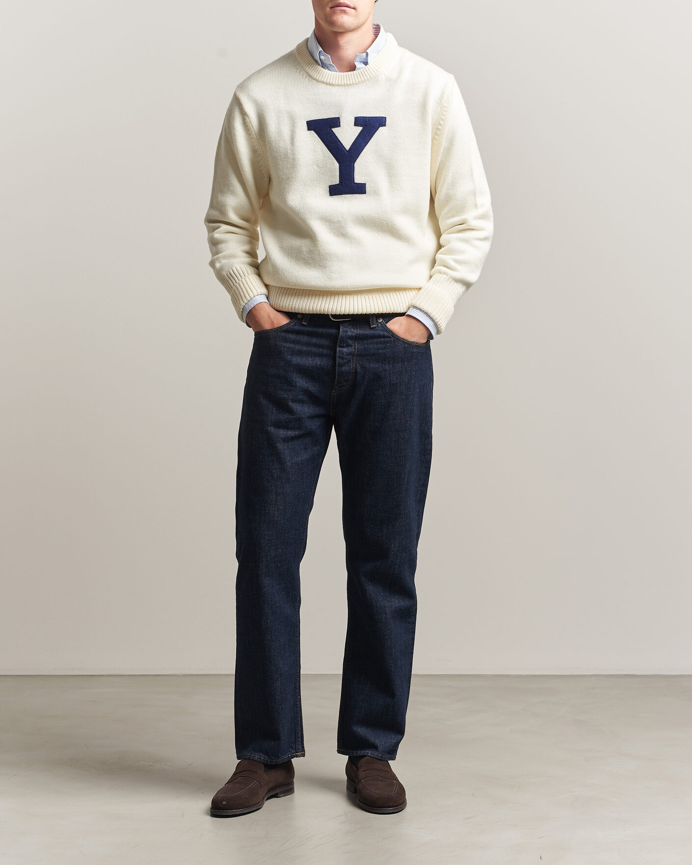 Homme | Pulls Et Tricots | Gant | YALE Merino Crew Neck Cream