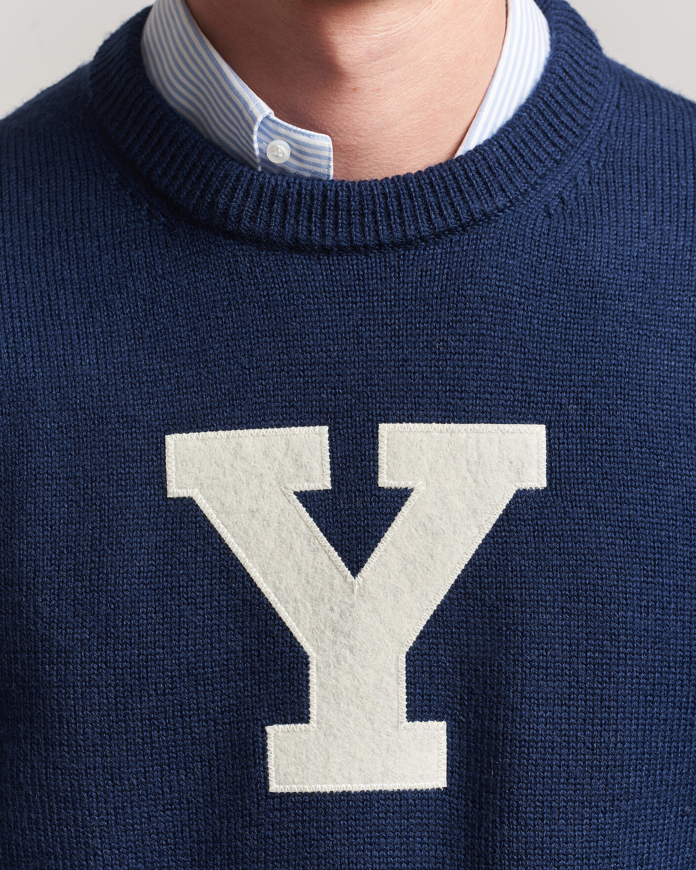Homme | Pulls Et Tricots | Gant | YALE Merino Crew Neck Marine
