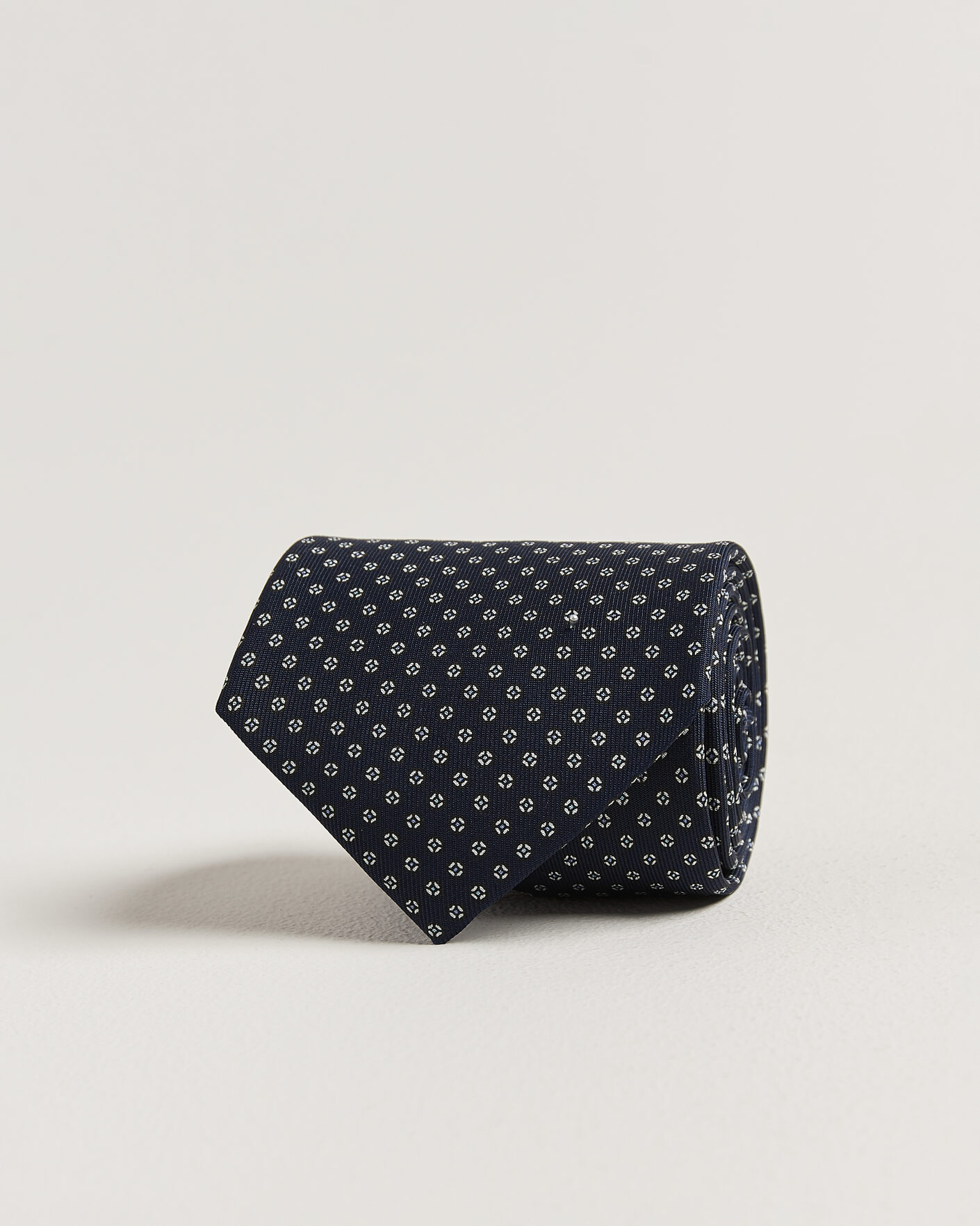  | Nieuw in de winkel | E. Marinella | 3-Fold Printed Silk Tie Navy