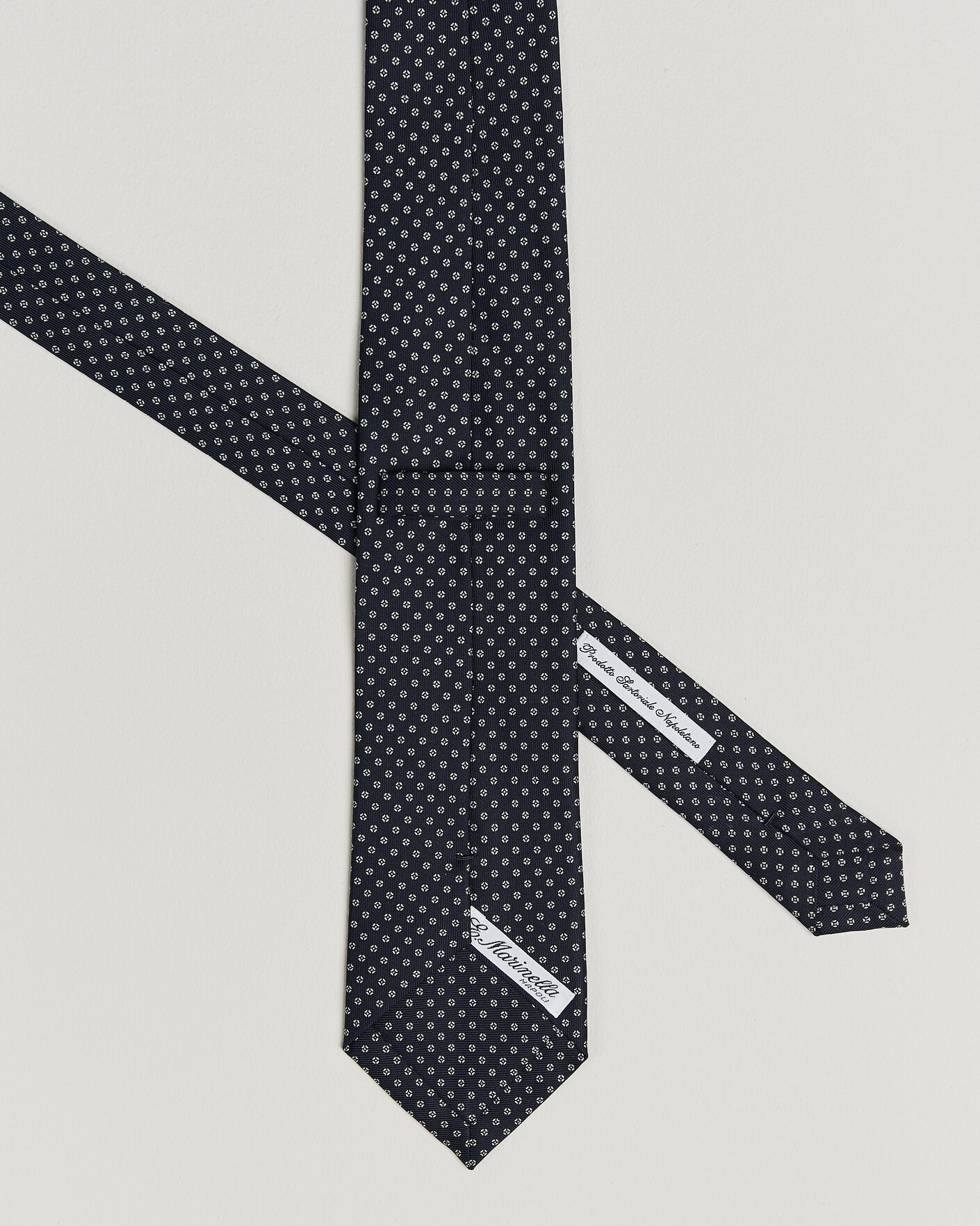 Homme | Cravates | E. Marinella | 3-Fold Printed Silk Tie Navy