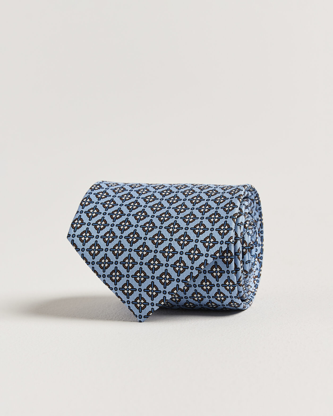  | Nieuw in de winkel | E. Marinella | 3-Fold Printed Silk Tie Blue