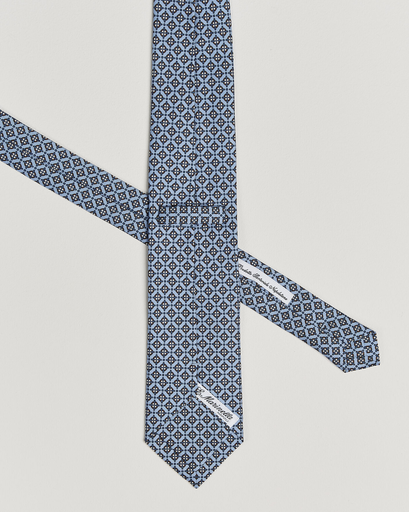 Homme | Cravates | E. Marinella | 3-Fold Printed Silk Tie Blue