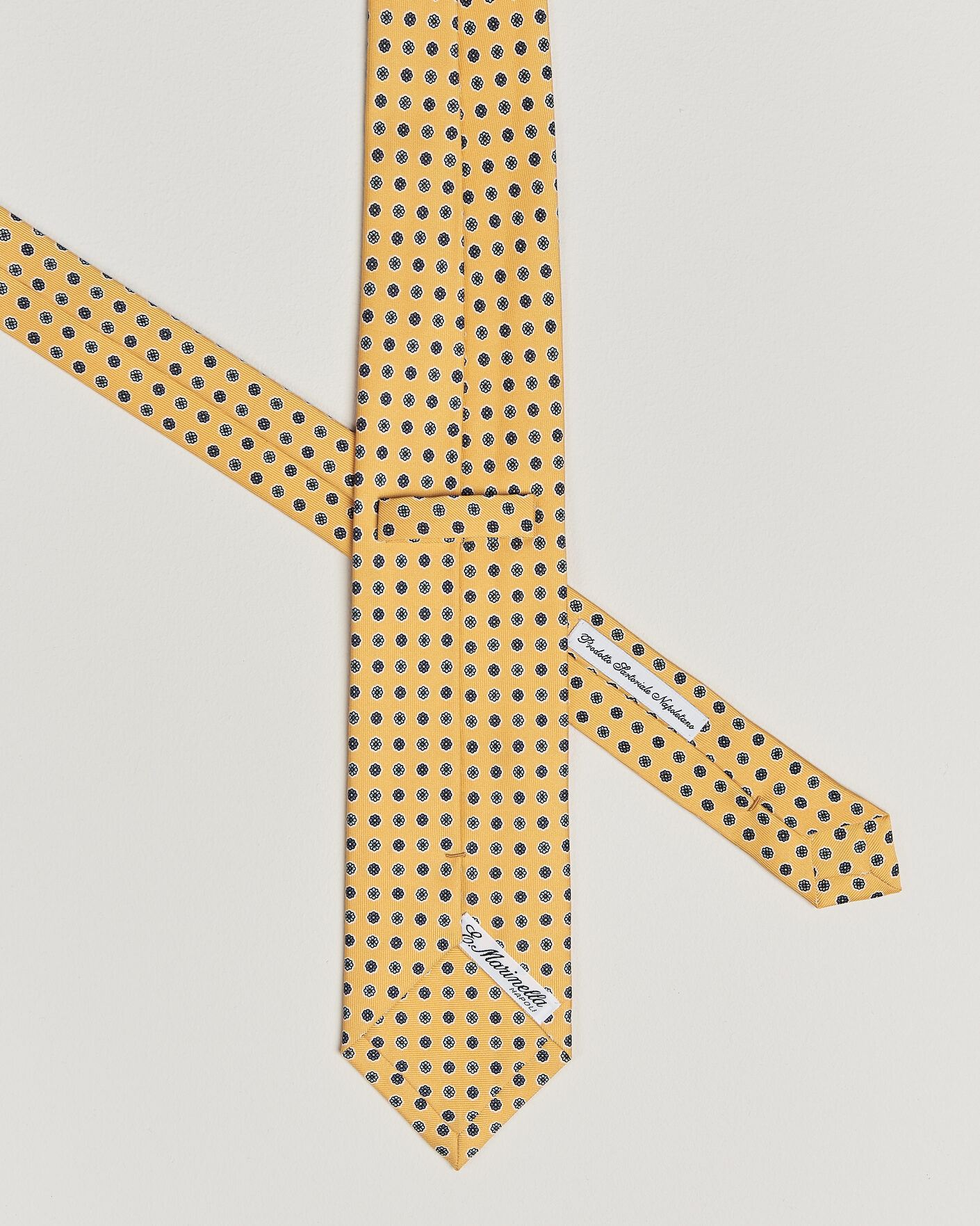 Homme | Cravates | E. Marinella | 3-Fold Printed Silk Tie Yellow