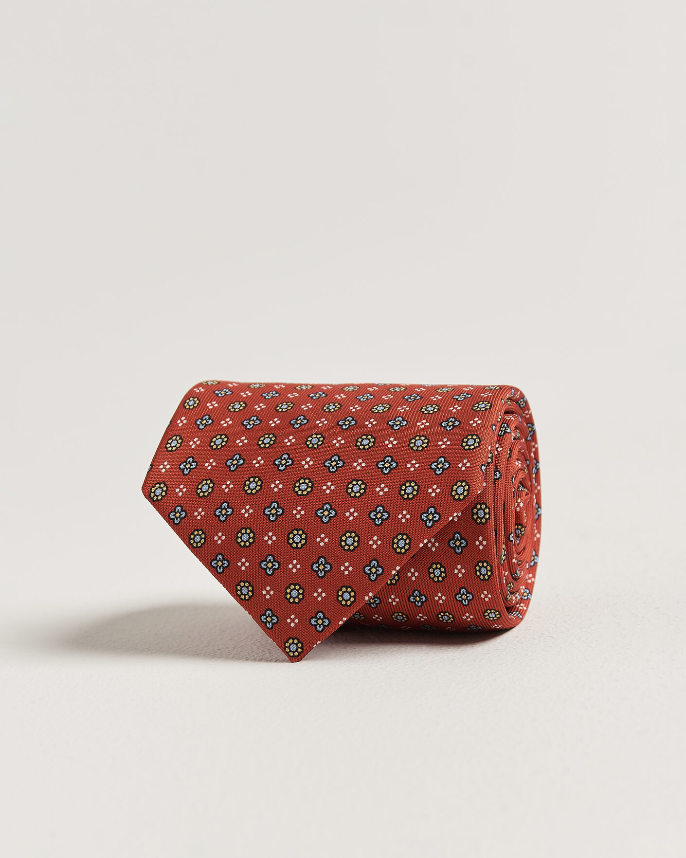  | Nieuw in de winkel | E. Marinella | 3-Fold Printed Silk Tie Red