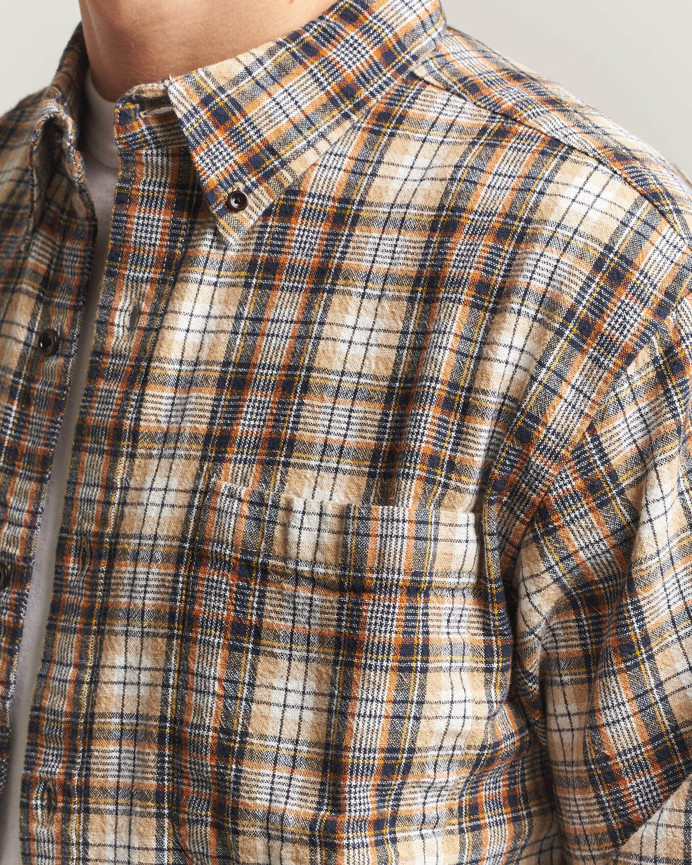 Heren | Overhemden | Pendleton | Flannel Button Down Shirt Brown Check