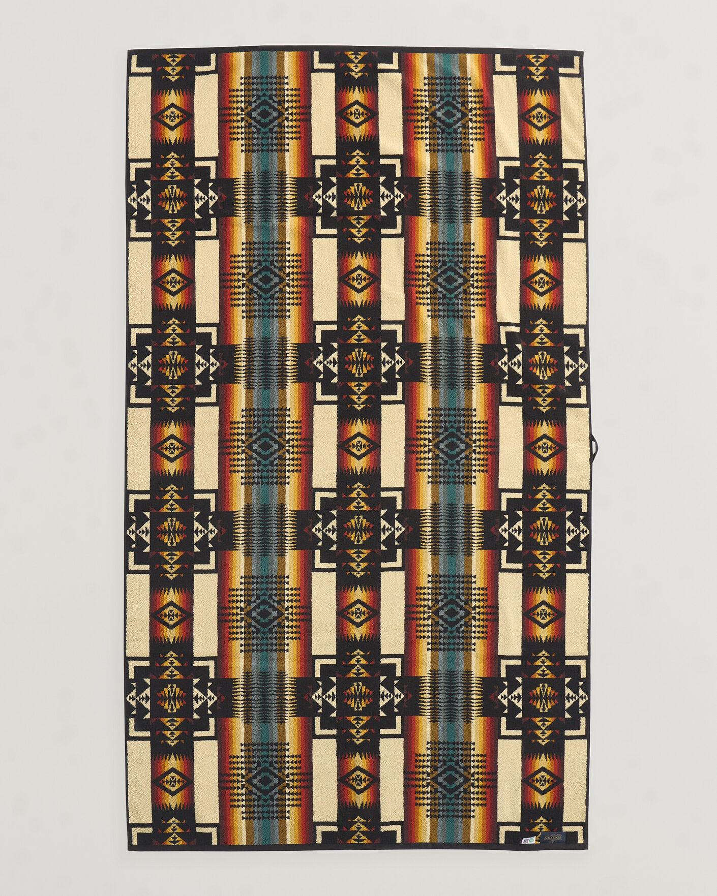Homme | Tissus | Pendleton | Oversized Jacquard Spa Towel Black