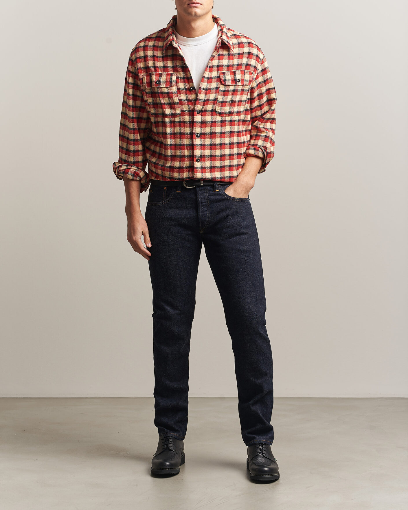 Heren | Jeans | RRL | Slim Fit Selvedge Jeans East/West Rinse
