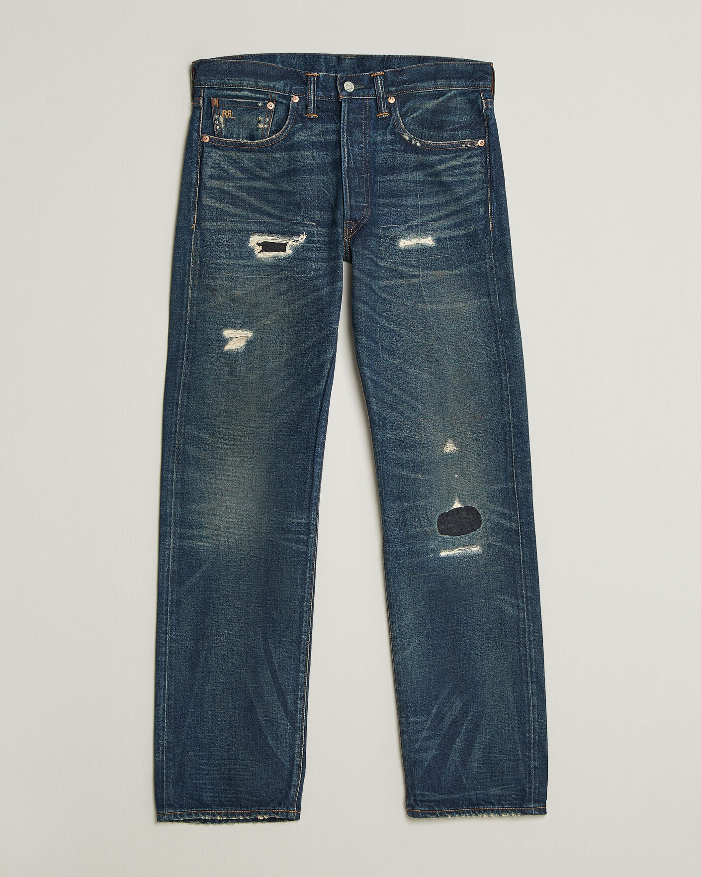 Heren | Jeans | RRL | Straight Leg Selvedge Jeans Hawley Wash