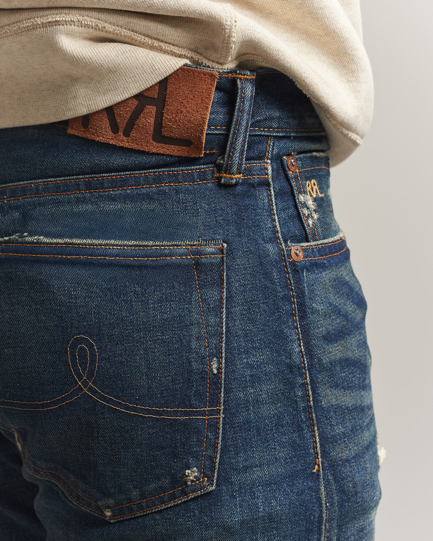 Heren | Jeans | RRL | Straight Leg Selvedge Jeans Hawley Wash