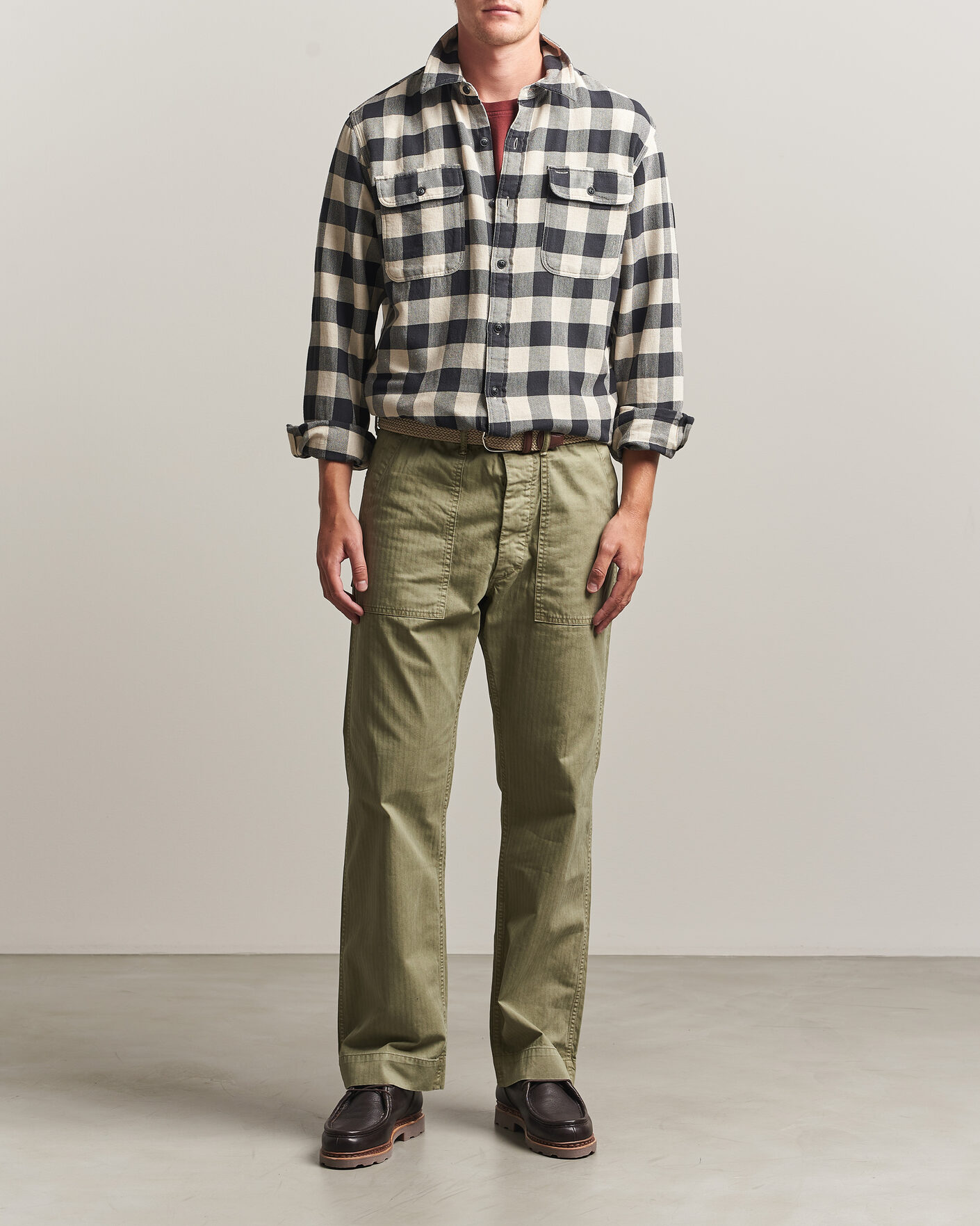 Homme | Chemises | RRL | Matlock Plaid Shirt Black/Cream