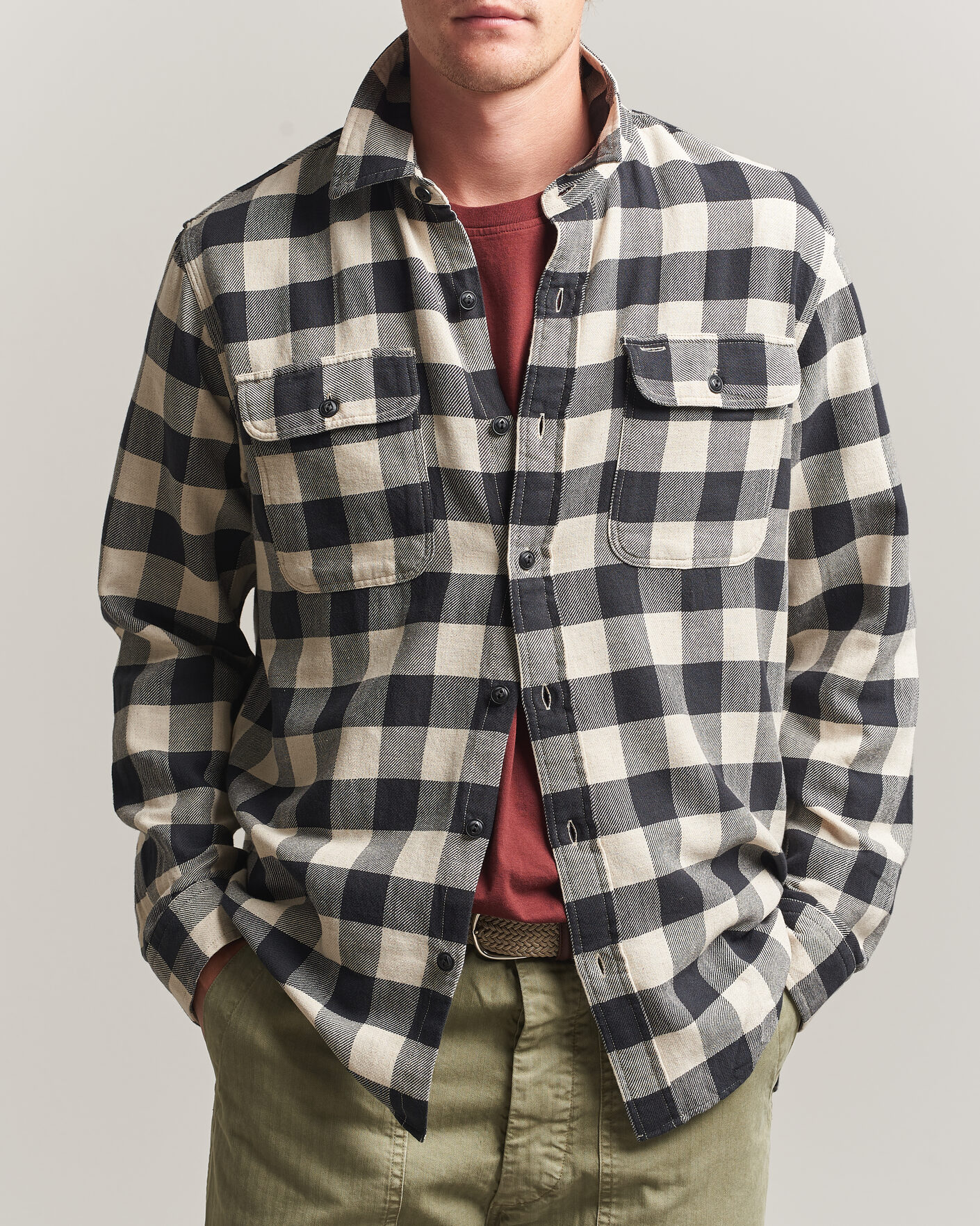 Homme | Chemises | RRL | Matlock Plaid Shirt Black/Cream