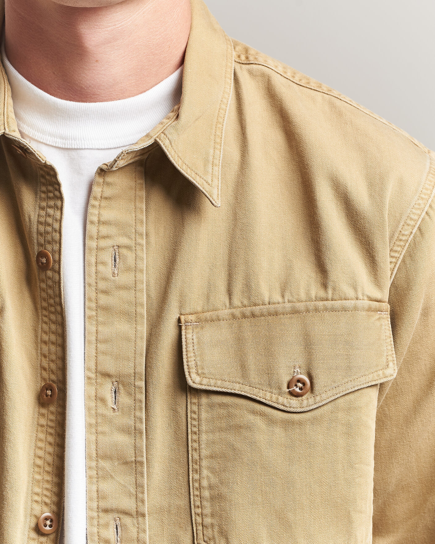 Homme | Chemises | RRL | Officers Shirt Faded Tan