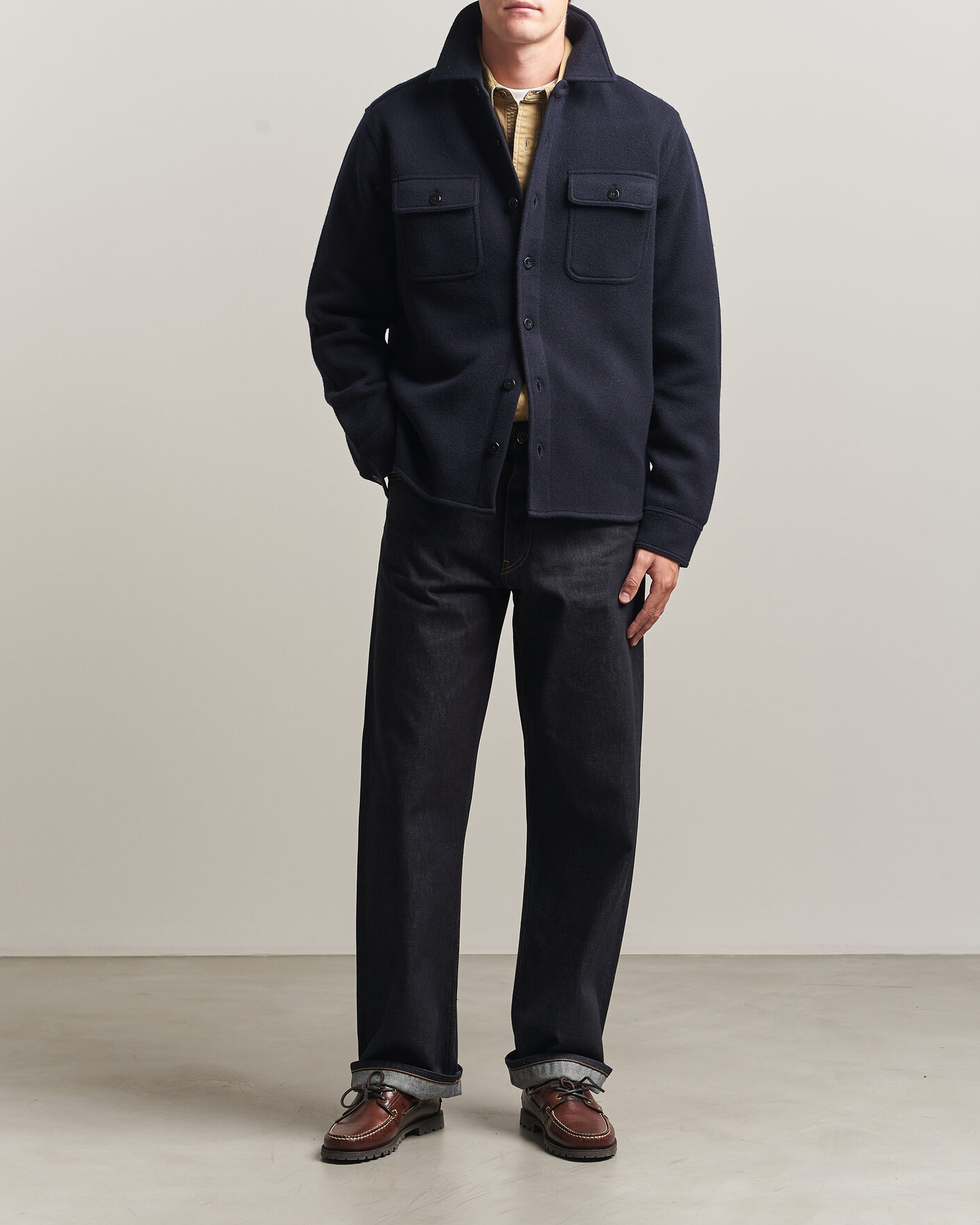 Homme | Chemises | RRL | CPO Cardigan Shirt Navy
