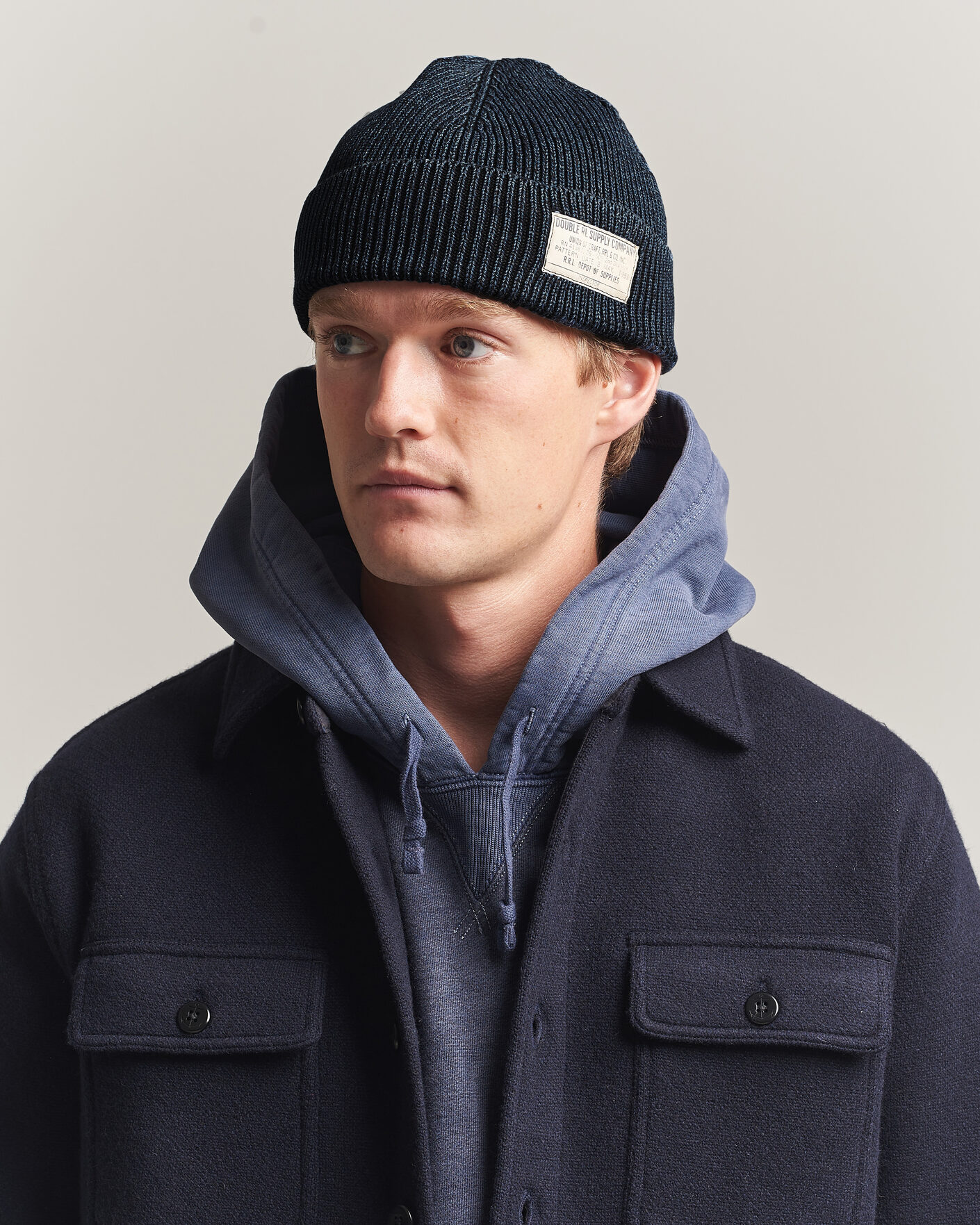 Heren | Mutsen | RRL | Watch Cap Midnight Blue