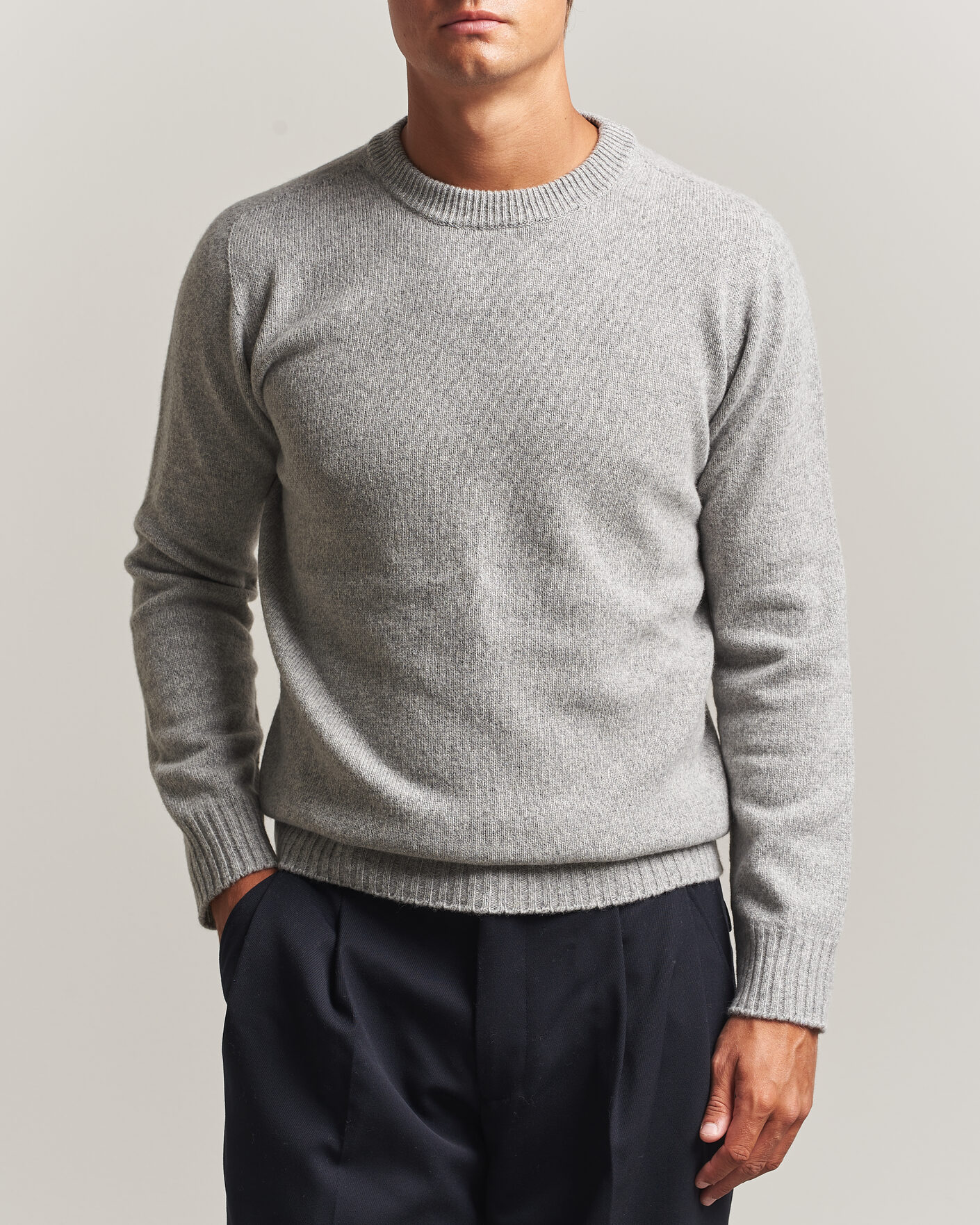 Homme | Pulls Et Tricots | Altea | Wool/Cashmere Crew Neck Pullover Light Grey