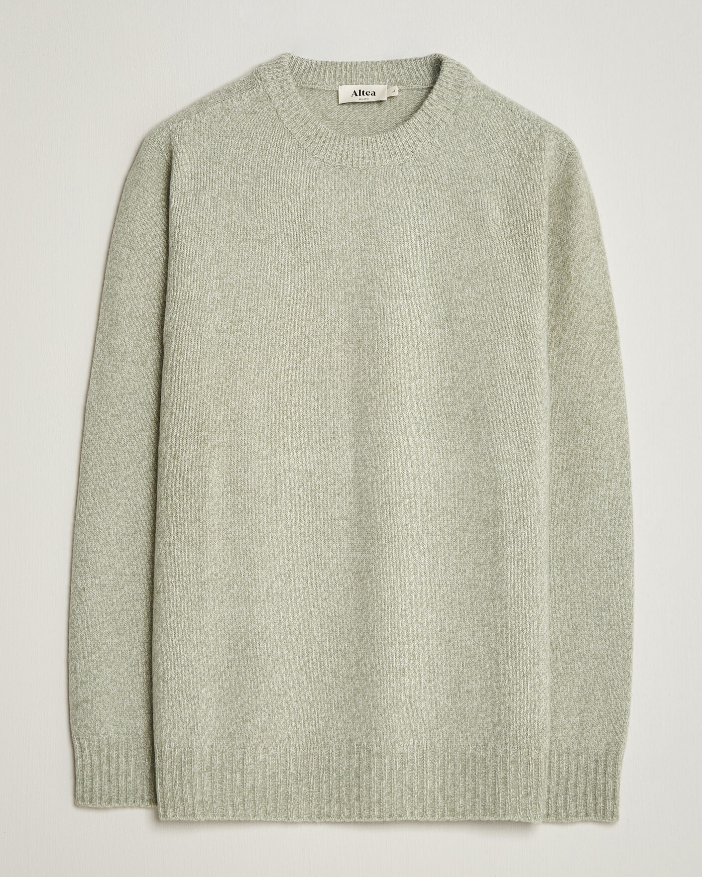 Heren | Truien | Altea | Wool/Cashmere Crew Neck Pullover Mint Green