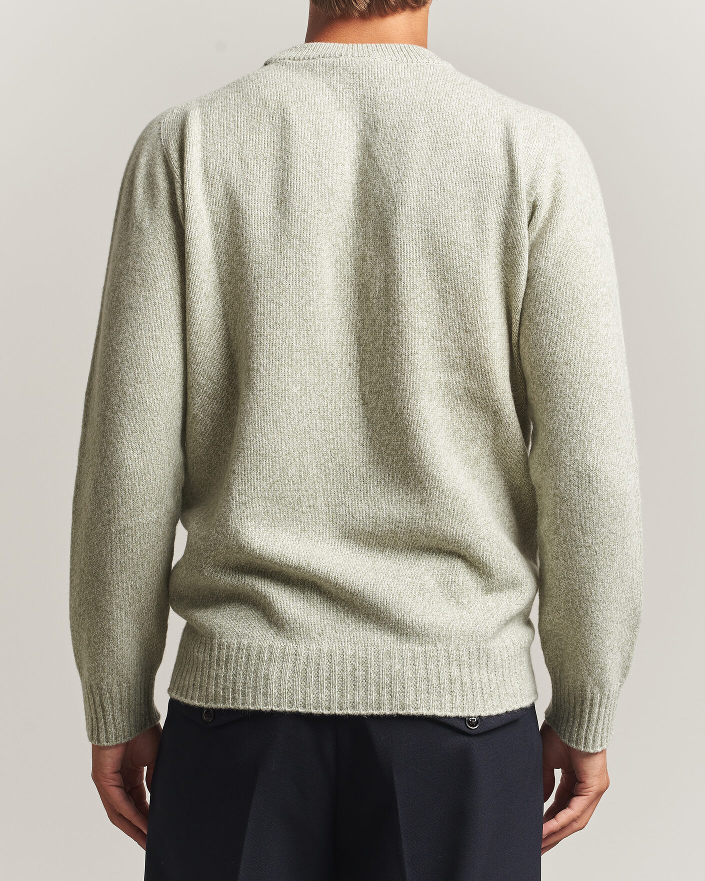 Heren | Truien | Altea | Wool/Cashmere Crew Neck Pullover Mint Green