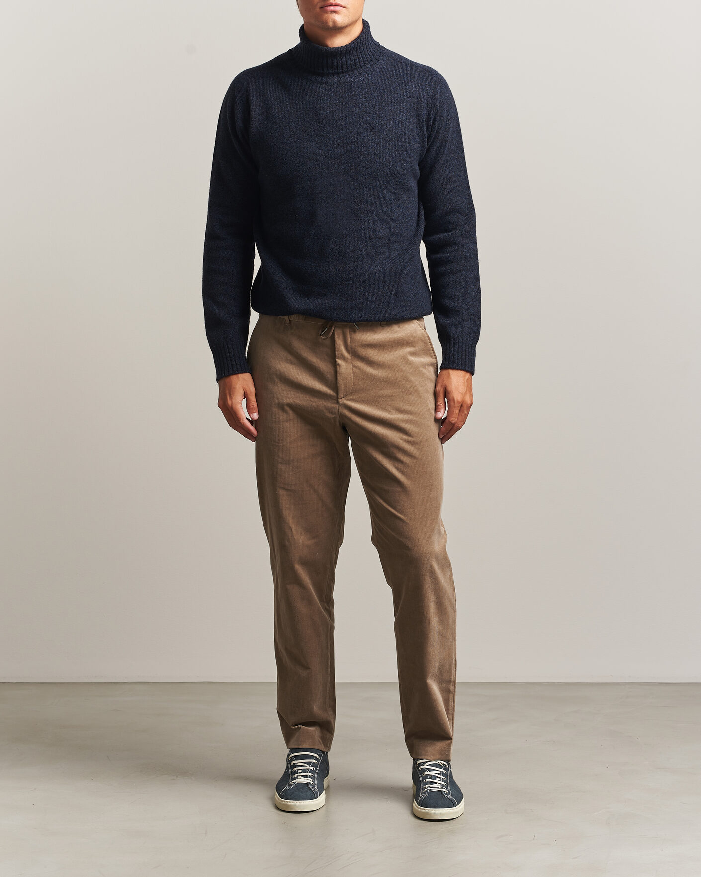 Homme | Pulls Et Tricots | Altea | Wool/Cashmere Rollneck Navy Melange