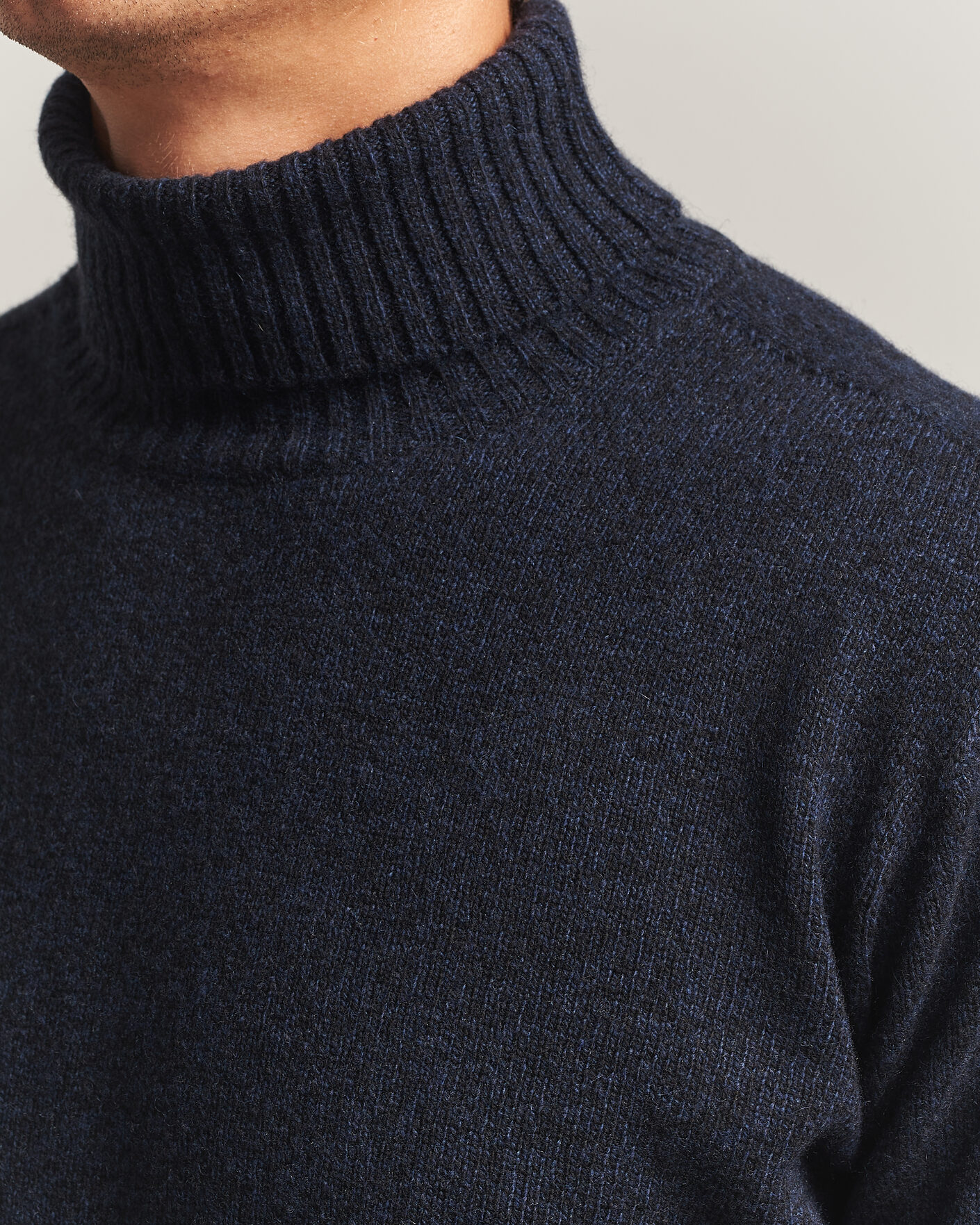 Homme | Pulls Et Tricots | Altea | Wool/Cashmere Rollneck Navy Melange