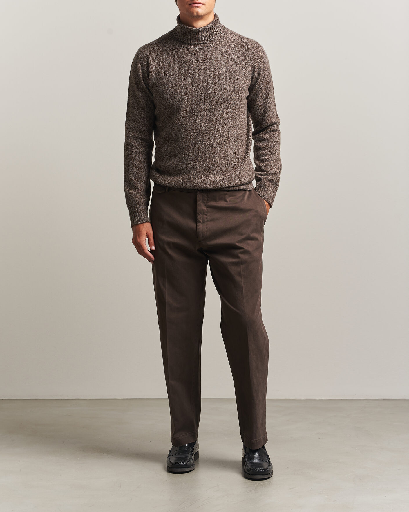 Homme | Pulls Et Tricots | Altea | Wool/Cashmere Rollneck Brown Melange