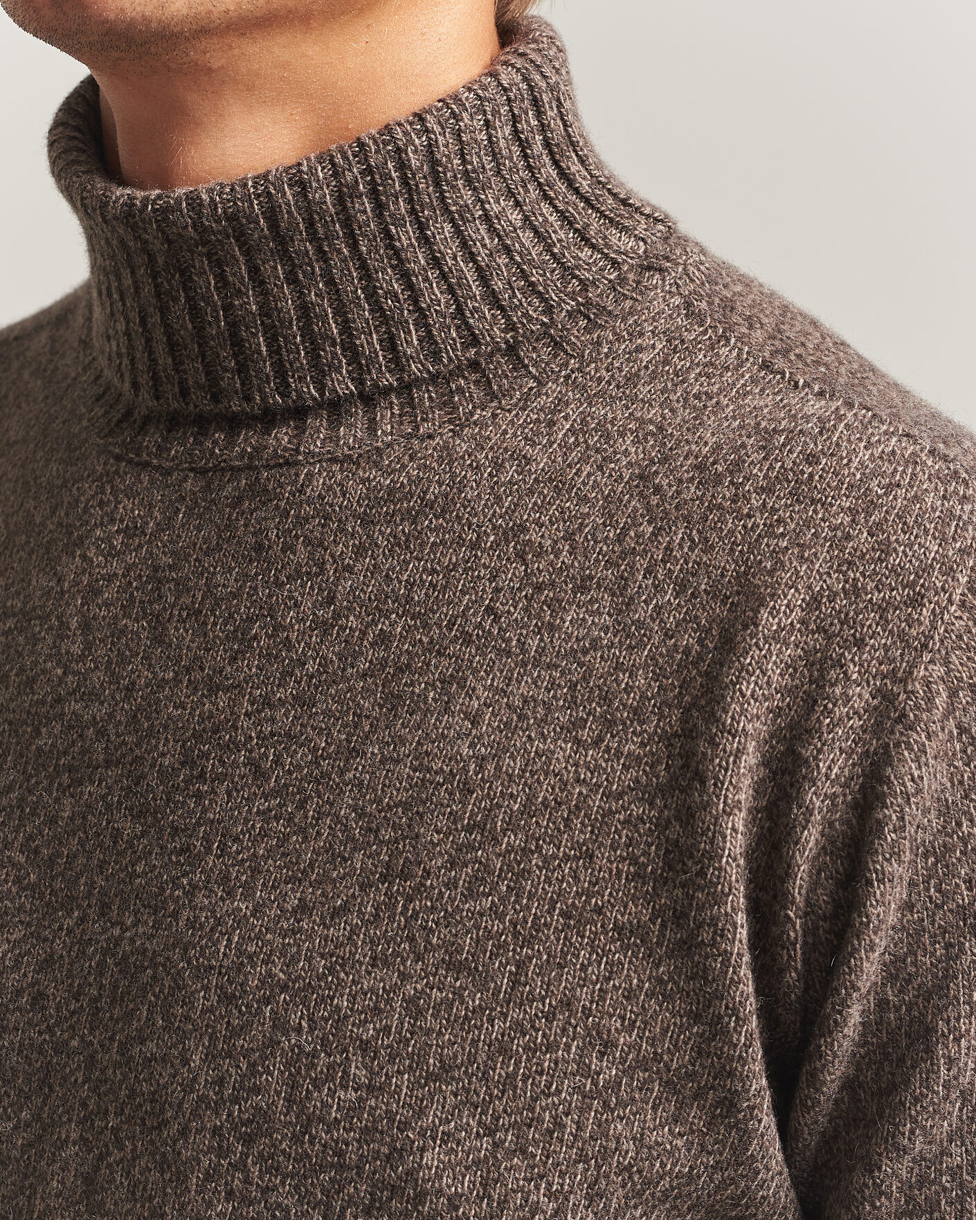 Homme | Pulls Et Tricots | Altea | Wool/Cashmere Rollneck Brown Melange
