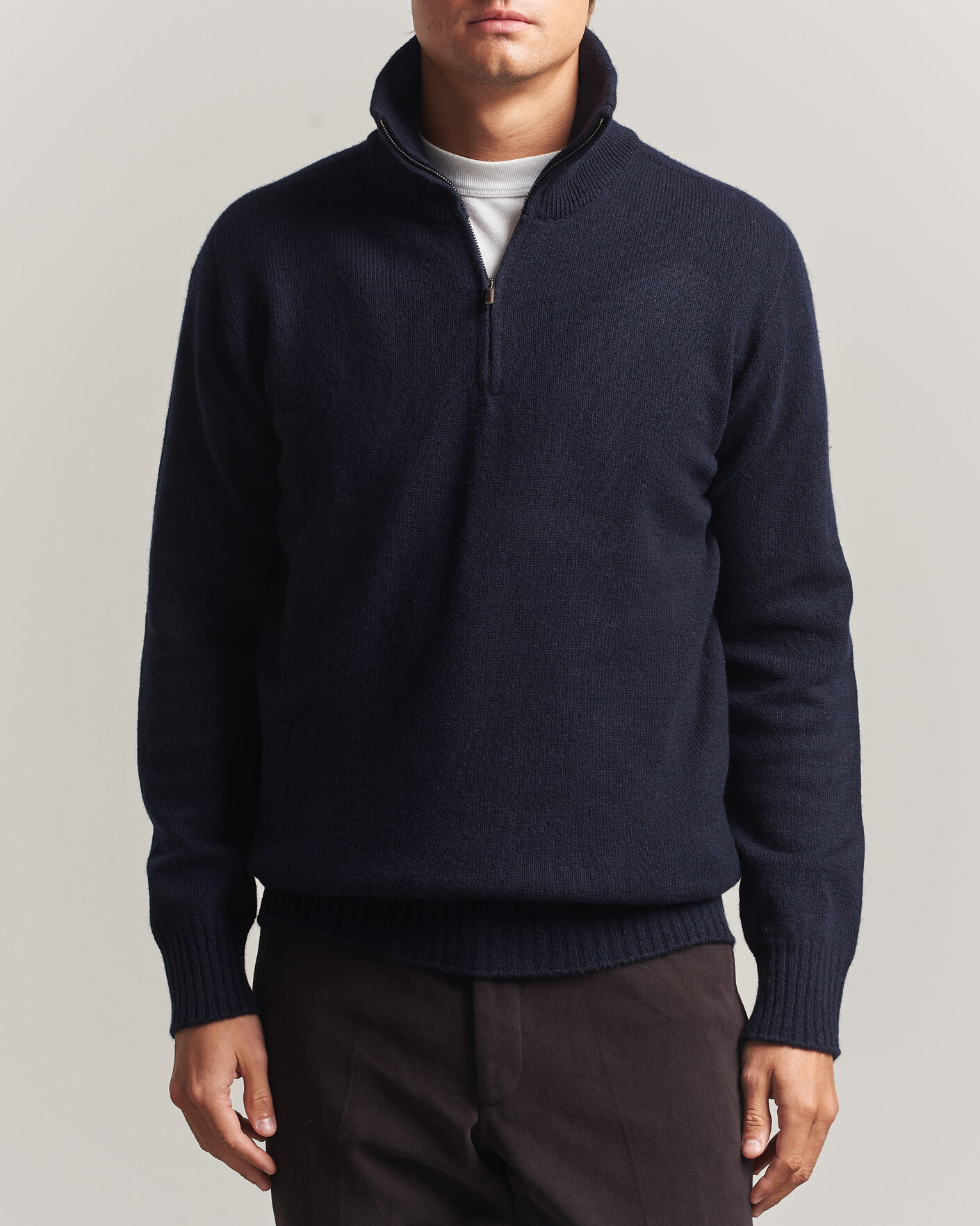 Homme | Pulls Et Tricots | Altea | Wool/Cashmere Half Zip Navy