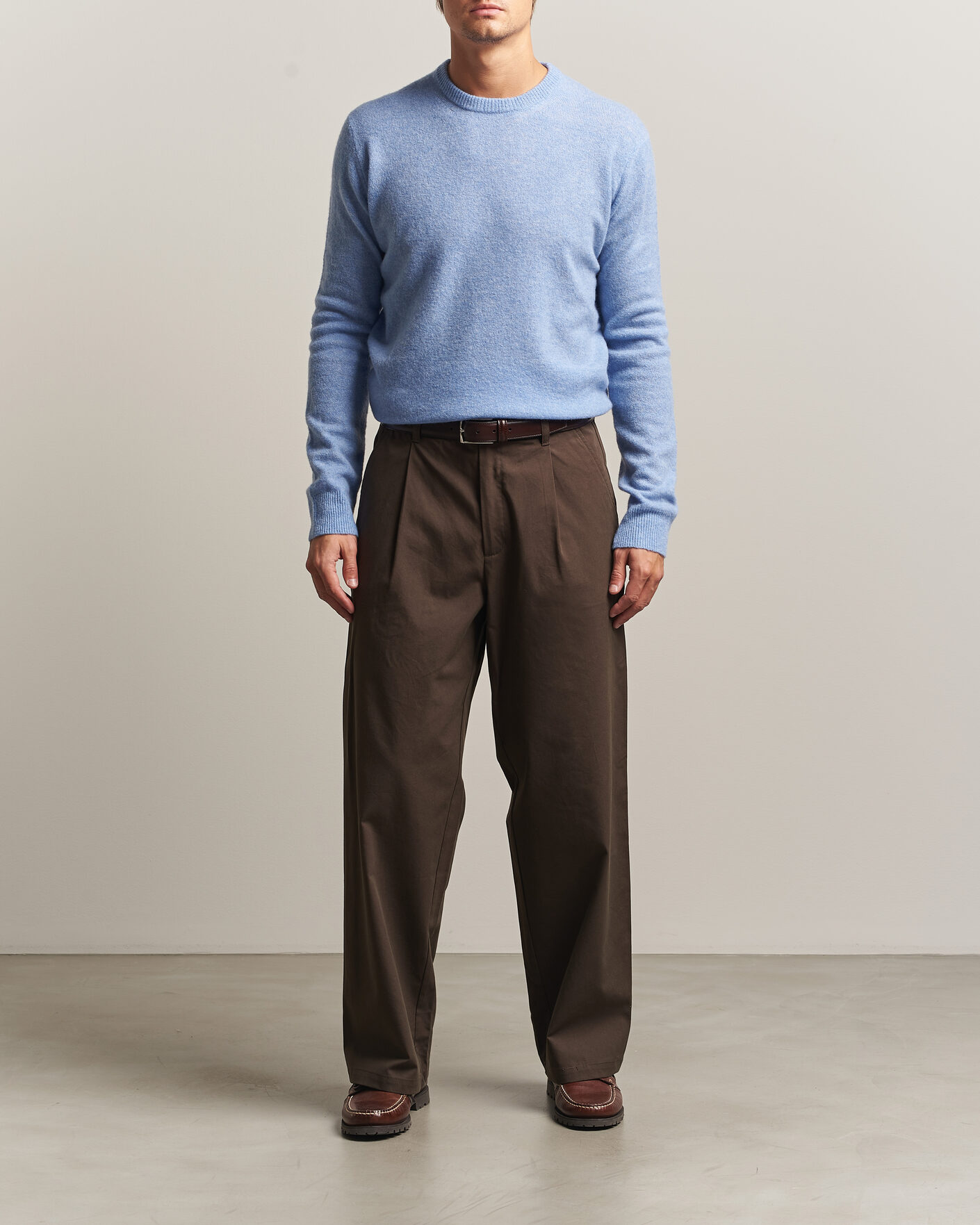 Homme | Pulls Et Tricots | Altea | Cloud Cashmere Blend Sweater Sky Blue