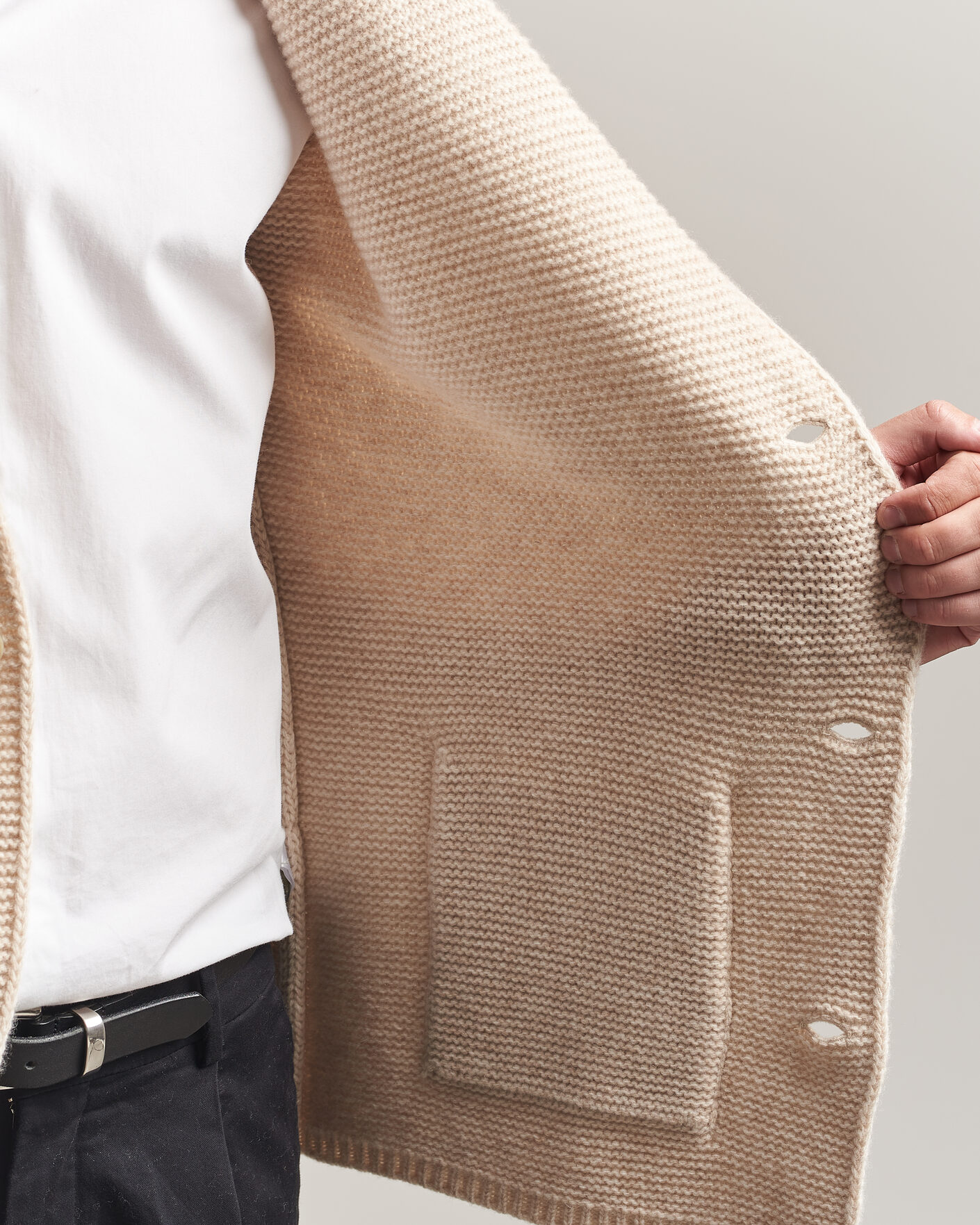 Homme | Pulls Et Tricots | Altea | Wool Cardigan Jacket Beige