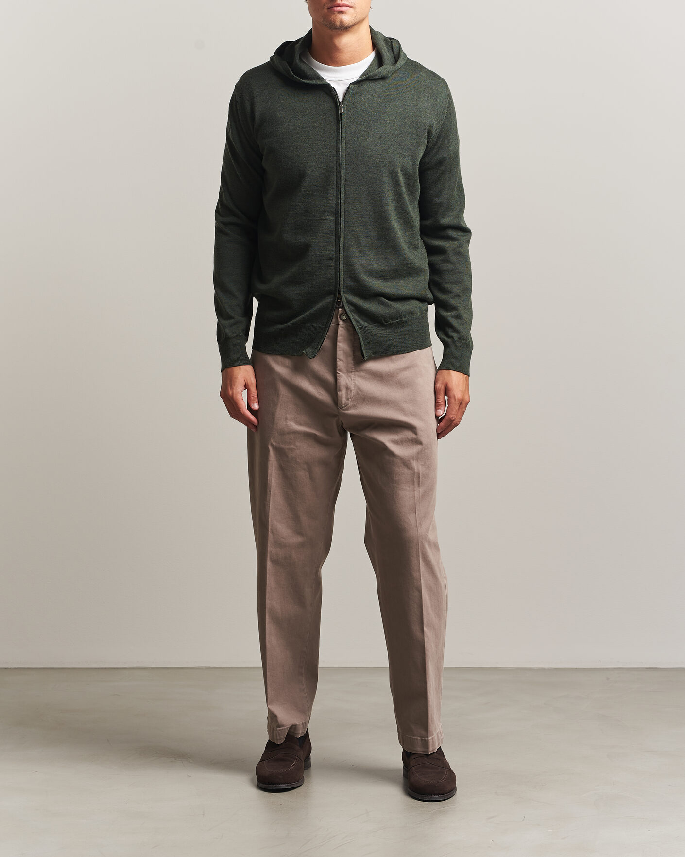Homme | Pulls Et Tricots | Altea | Merino Wool Cardigan Dark Military