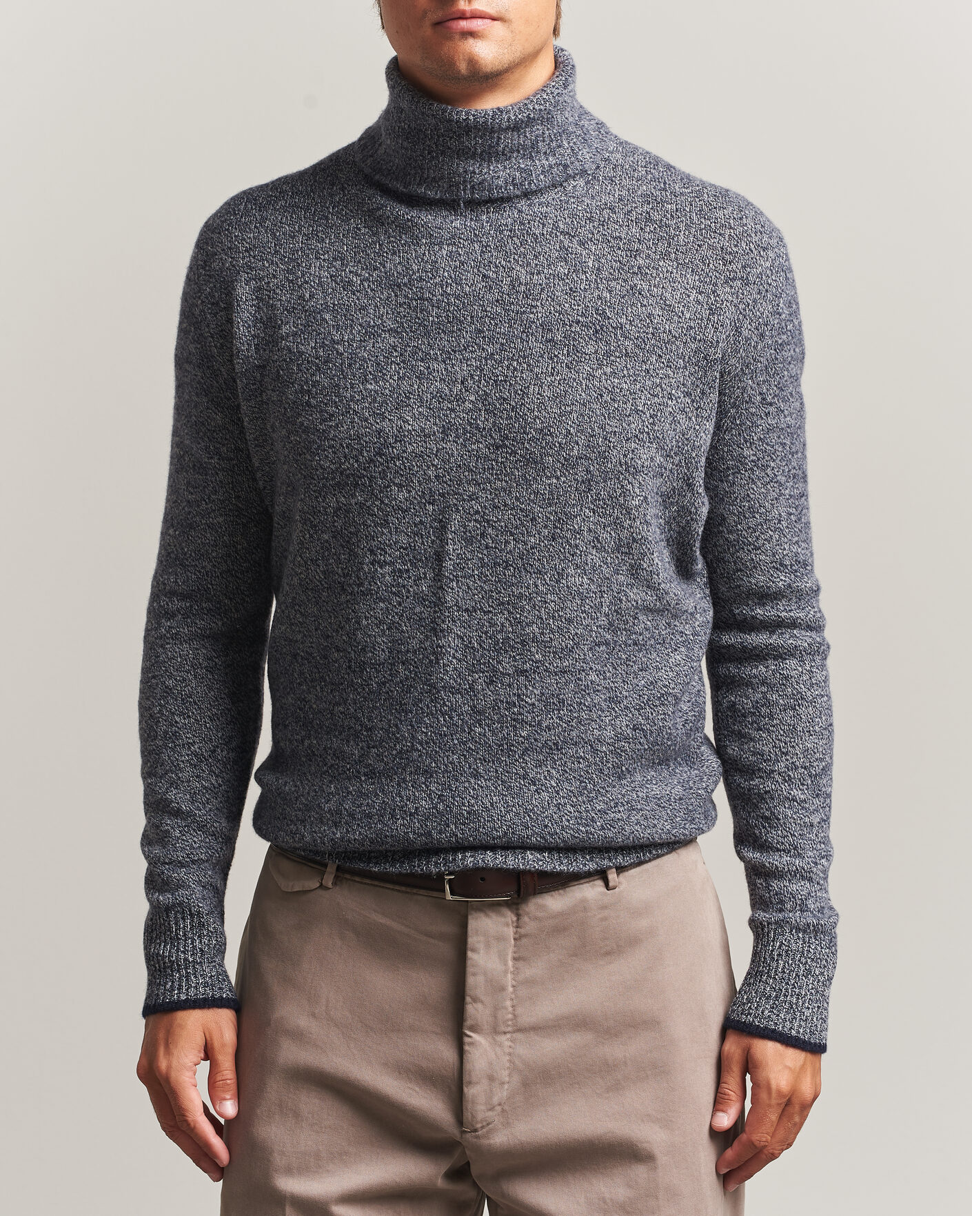 Homme | Pulls Et Tricots | Altea | Cloud Cashmere Blend Rollneck Navy Melange