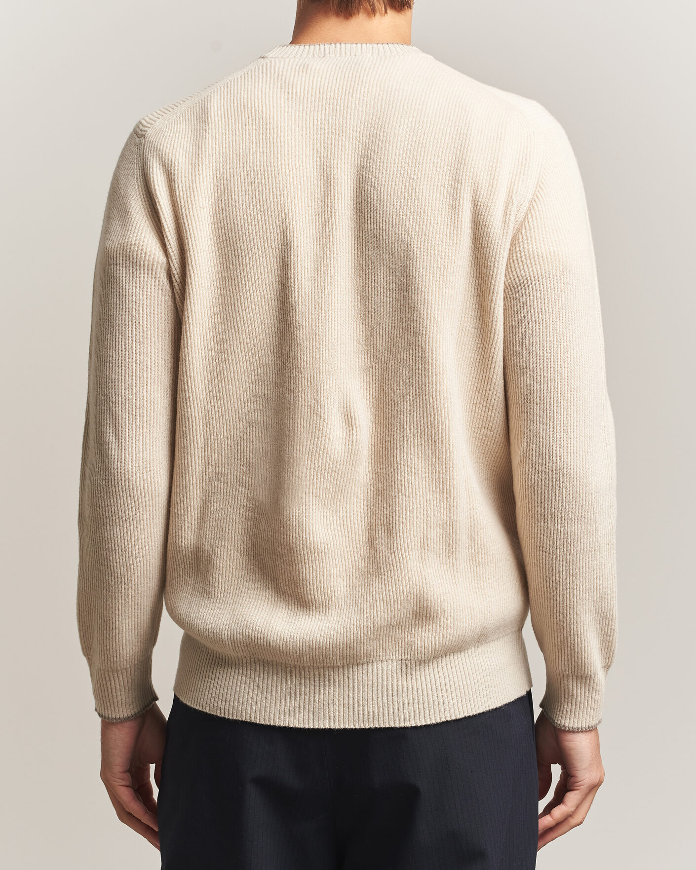 Homme | Pulls Et Tricots | Altea | Rib Wool Raglan Sweater Cream