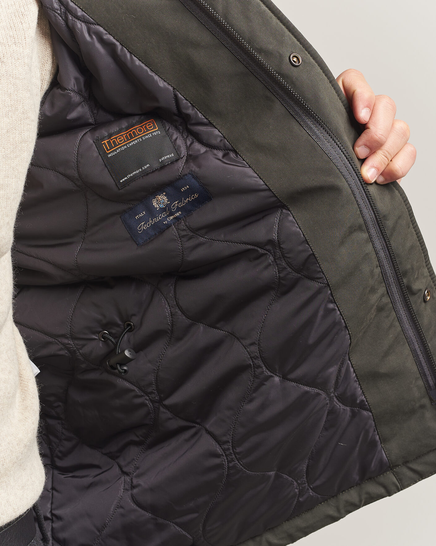 Heren | Jassen | Aspesi | Lined Cotton Field Jacket Grey