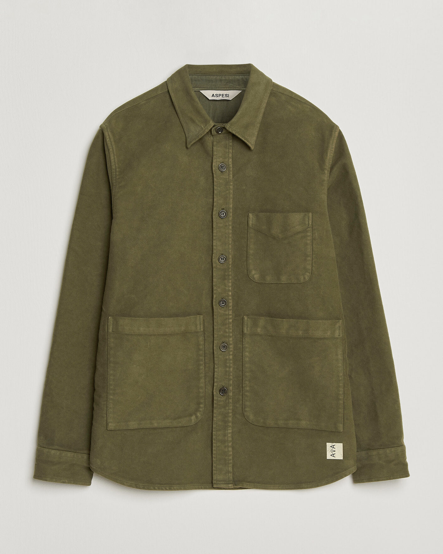 Homme | Chemises | Aspesi | Moleskine Utility Shirt Military