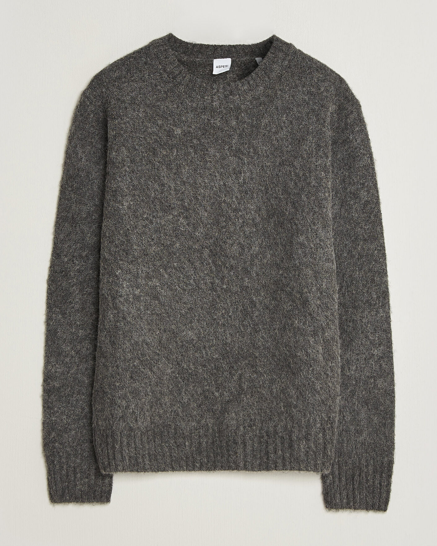 Homme | Pulls Et Tricots | Aspesi | Brushed Shetland Sweater Grey Melange
