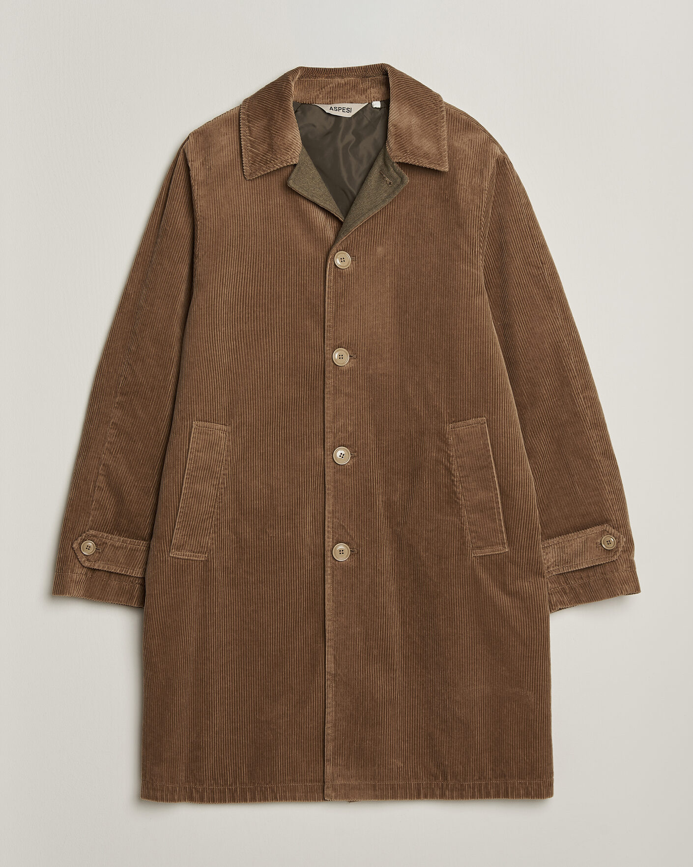 Heren | Jassen | Aspesi | Corduroy Raglan Coat Beige