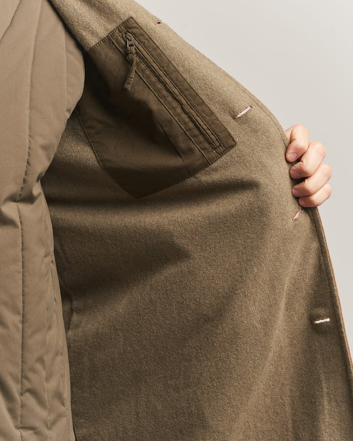 Heren | Jassen | Aspesi | Corduroy Raglan Coat Beige